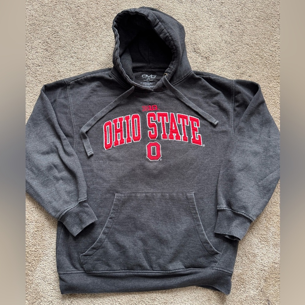 #17 Ohio State Gray Hoodie (OLD VARSITY BRAND) OVB.